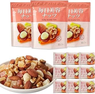 Shizen Shokudo Daily Beauty Nuts (20g×30 bags / individually wrapped) Unsalted, Made in Japan (Almonds/Walnuts/Macadamia Nuts/Papaya/Pineapple) Assorted