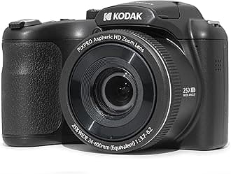 Kodak PIXPRO AZ255-BK 16MP Digital Camera 25X Optical Zoom 24mm Wide Angle Lens Optical Image Stabilization 1080P Full HD Video 3" LCD Vlogging Camera (Black)