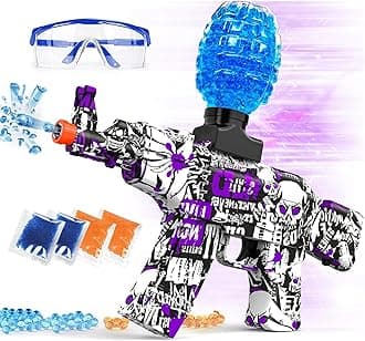 Anstoy Electric Gel Ball Blaster, High-Speed Gelfire Blaster for Orbeez with Eyewear, Splatter Ball Toys for Outdoor Shooting Game Party Gift Ages 14 & Up - Purple Sentinel