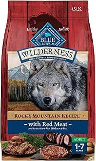 Wilderness Rocky Mountain Recipe High-Protein Adult Dry Dog Food Wholesome Red Meat, 4.5 lb Bag