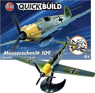 Airfix Quick Build Messerschmitt Bf109E Aircraft Model Kit, Multi-Colour, J6001