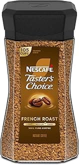 Nescafe Taster's Choice French Roast Medium Dark Complex & Bold Instant Coffee Bottle, 198g