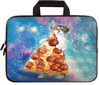 11" 11.6" 12" 12.1" 12.5" inch Laptop Carrying Bag Chromebook Case Notebook Ultrabook Bag Tablet Cover Neoprene Fit Samsung Google Acer HP DELL Lenovo Asus (11 11.6 12.1 12.2 inch, Cat & Pizza)