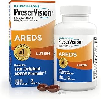 AREDS Eye Vitamins, #1 Eye Doctor Recommended Brand, Multivitamin with Lutein, Vitamins C & E, Zinc, and Copper Supplements, 120 Softgels