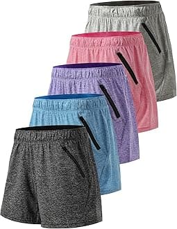 Liberty Imports Women's Yoga Shorts (Pack of 5)