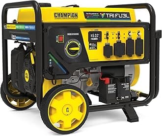 - Champion Power Equipment 12,500-Watt Electric Start Tri Fuel Home Backup Portable Generator with CO Shield