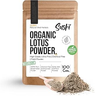 Sushi Lotus Powder | 100% Pure & Organic | Natural Skin Care & Hydration | Rich in Antioxidants & Nutrients (Pack of 1 | 100gm)