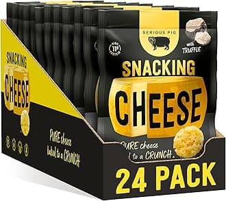 Serious Pig Snacking Cheese Truffle Flavour - Pure Cheese Crisps High Protein Zero Carb (24 x 24g)