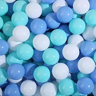 Kids Ball Pit Balls 2000 Count, 2.2inch Children Crush Proproof Plastic Balls for Ball Pit with 7 Bright Colors, Safe and Non-Toxic, BPA Free, Baby Toddler Pit Balls with Storage Net Bag (Blue)