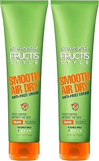 GarnierFructis Style Smooth Air Dry Anti-Frizz Cream, Sleek, 5.1 Fl Oz, Pack of 2 (Packaging May Vary)