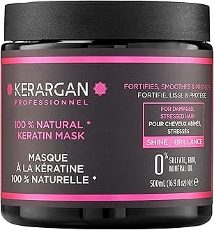 Keratin Hair Mask to regenerate, strengthen, shine and beautify your hair naturally - For dry and damaged hair - Sulfate, paraben and silicone free - 500 ml