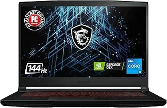 msi GV15 15.6" 144Hz Gaming Laptop: Intel Core i5-11400H GTX 1650 8GB 256GB NVMe SSD, Wi-Fi 6, USB Type-C, Nahimic 3 Audio Immersion, Win 11: Black 11SC-633