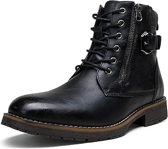 Vostey Men's Boots Boots for Men Casual Boots Motorcycle Combat Ankle Dress Boots Mens