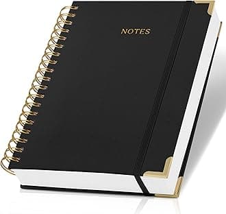 ZICOTO Aesthetic Thick Spiral Notebook Journal For Women in B5 Format - Modern Linen Hardcover Wide Ruled Note Book With 300 Lined Pages - Perfect For Writing And Staying Organized at Work or School