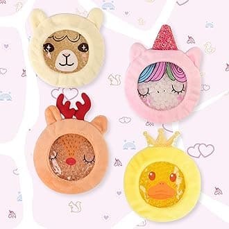 Kids Ice Packs for Boo Boos, Reusable Cold Packs for Toddlers and Children with Soft Animal Covers | Relief for Bumps, Swelling, Bruises and Pain - Cute Gel Ice Pack Set 4-Pack (Unicorn)