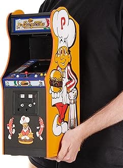 Numskull quarter arcades Burger Time Collector's Edition Mini Arcade - 1/4 Scale Retro Arcade for Collectors Authentic Wood Replica Original ROM 5" TFT Screen for Enthusiasts