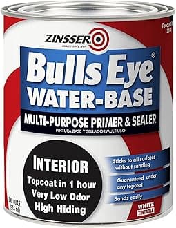 02244 Bulls Eye Water-Base Primer and Sealer, Quart, White
