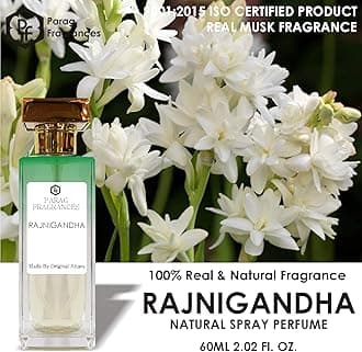 PARAG FRAGRANCES RAJNIGANDHA 60ML (100% NATURAL FRAGRANCE & LONG LASTING) BEST PERFUME FOR MEN, BEST FRAGRANCE FOR MEN AND WOMEN