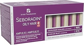 SEBORADIN Oily Ampoules Regeneration for Greasy Falling Hair, Moisture and Less Hair Loss, Antiseptic Effect and Protection (14 x 5,5 ml)