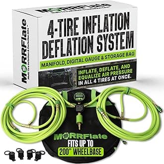 MORRFlate Mega Quad Tire Inflator Hose Kit - Fits Up to 200" Wheelbase, 4 Tire System - High-Flow, Heavy-Duty Off-Road Inflation for Jeeps, SUVs & RVs - Fast, Durable & Portable (Hose Kit Only)
