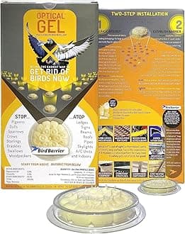 Optical Gel 24 Pack | Natural Multisensory Bird Deterrent | Easy Installation | Discreet Appearance | Long-Lasting Solution | Repels Birds on Roofs, Beams Signs, Soffits, Ledges, and More