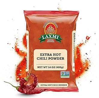 LAXMI Xtra Hot Kashmiri Chili Powder - Authentic Indian Red Chili Seasoning - NON-GMO & Natural - 14 oz Cooking Spice