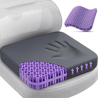 Gel Seat Cushion for Long Sitting, Enlarged & Thickened Patent Design Office Chair Cushion, Breathable Cooling Seat Cushions for Office Chairs, Soft Car Seat Cushion for Wheelchair(X-Large)
