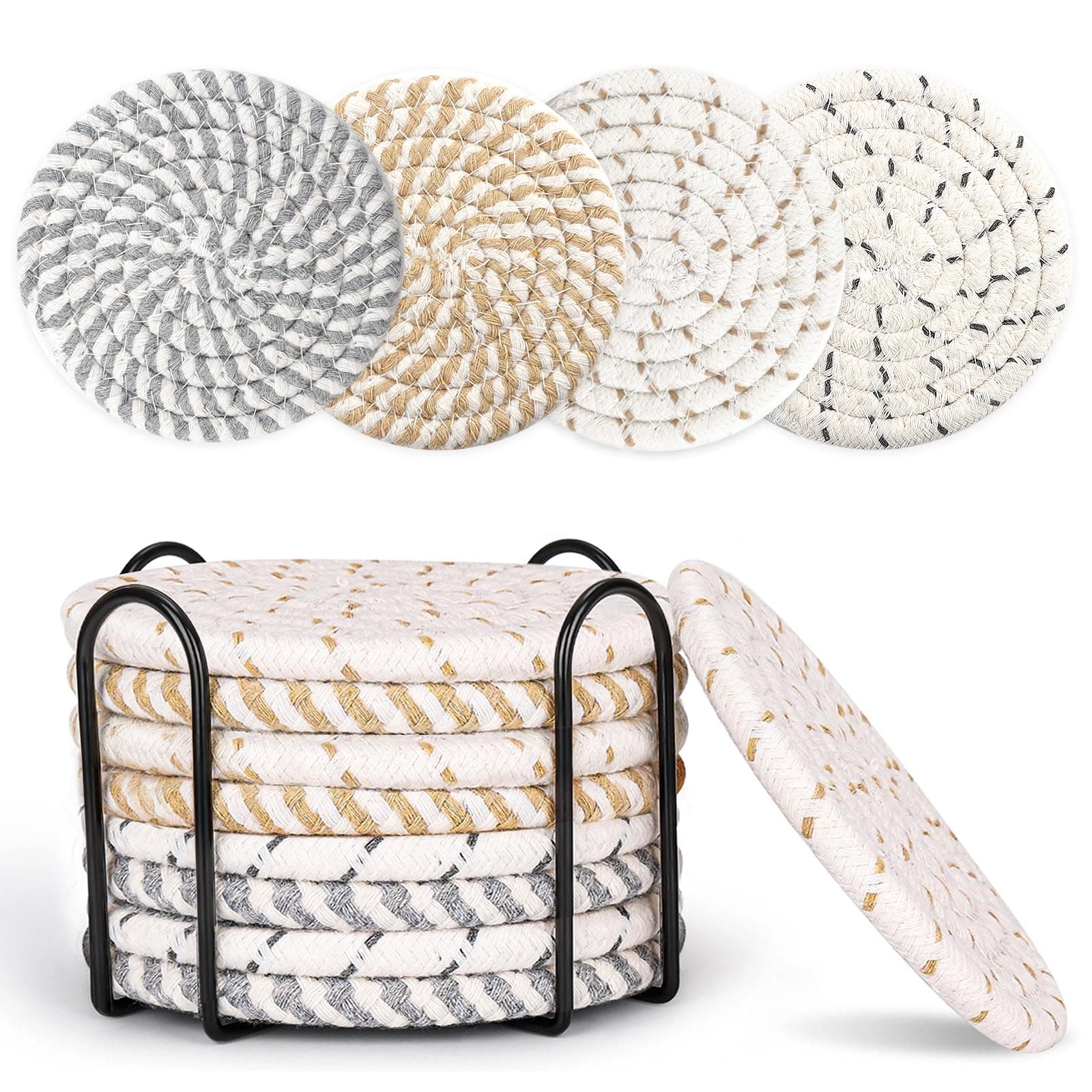 8 Pack Drink Coaster with Holder