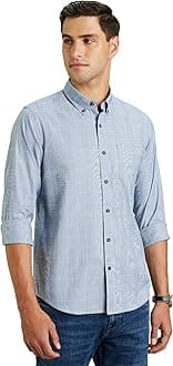 Symbol Premium Men's Stylish Checkered Casual Shirt - Regular Fit | Full Sleeve | Pure Cotton | Smart Casual Wear (Available in Plus Sizes)