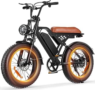 𝟱𝟱 𝗠𝗶𝗹𝗲𝘀 Electric Bike for Adults 1000W 20" Commuting Fat Tire Full Suspension Electric Dirt Bike 374.4Wh Battery 20mph Long Seat Ebike Mountains Off Road UL2849