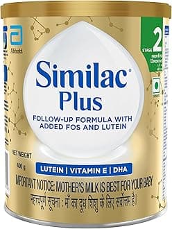 Similac Infant Plus Stage 2 Follow-Up Formula Powder from 6 to 12 Months 400G Tin with Hmo, Supports Baby's Immunity and Brain Development