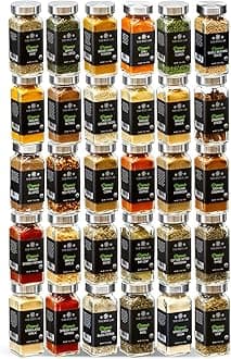 The Spice Lab Complete Organic Spices and Seasonings Set - 30 Jar Spice Kit Variety Pack - Complete Starter Spice Set Great BBQ, Grilling and Spice Gift Sets - Ultimate Culinary Cooking Spices Set
