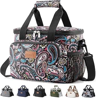 Lifewit Medium Lunch Bag Insulated Lunch Box Soft Cooler Cooling Tote for Adult Men Women, Paisley 12-Can (9L)