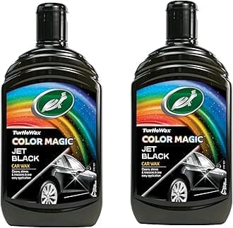 Turtle Wax Color Magic Jet Black Wax 2 Pack – Triple Action Car Polish – Removes Scratches & Blemishes While Building A Deep Shine - Restore Your Cars Paint Work For Long Lasting Protection