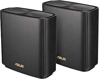 ASUS ZenWiFi AX Whole-Home Tri-Band Mesh WiFi 6 System (XT8) - 2 Pack, Coverage up to 5,500 sq.ft or 6+Rooms, 6.6Gbps, WiFi, 3 SSIDs, Life-time Network Security and Parental Controls, 2.5G Port