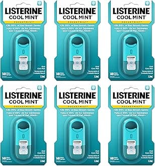 Listerine Pocketmist Oral Care Mist, Cool Mint, 0.26 Fluid Ounce (Pack of 6)