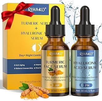 valentines day gifts for her Face Skincare Serum Set– Turmeric Vitamin C & Hyaluronic Acid Serum For Wrinkles, Uneven Skin Tone