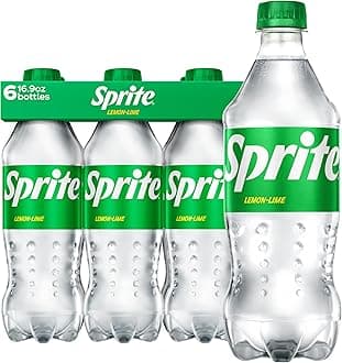 Sprite Lemon-Lime Caffeine Free Soda Soft Drink Bottles, 16.9 fl oz, 6 Pack