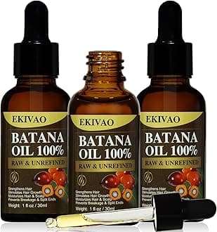 3Pack Batana Oil - Organic Hair Growth Oil with Heat Cap for Men & Women