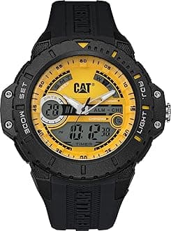 CAT Podium Chrono Men Watch, 45 mm case, Stainless Steel case, Stainless Steel or Rubber Strap
