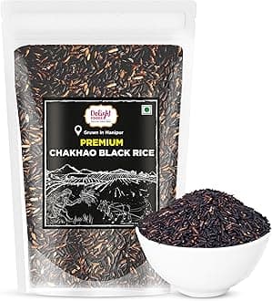 Premium Chakhao Black Rice 1Kg | Grown in Manipur | Rich in Antioxidants | Unpolished, Whole Grain & Aromatic