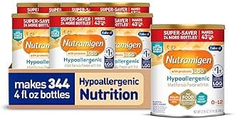 Nutramigen Hypoallergenic Baby Formula, Lactose Free, Colic Relief from Cow's Milk Allergy Stars in 24 Hours, Brain Building Omega-3 DHA, Probiotic LGG for Immune Support, 27.8 Oz, Pack of 8