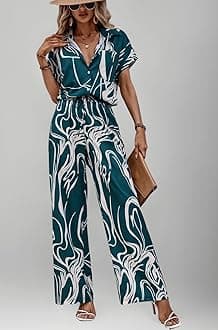 Womens Co-ord Set Stylish | Summer Cord Set | Jumpsuit for Western Party Suit | Formal Office Wear & Casual Look | Summer Travel Co Ord Set Beach & Holiday Look