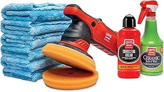 G9 Orbital 2-Step Ceramic Kit for Car Polishing and Detailing, Includes Orbital Polisher, BOSS Correcting Cream, 6.5" Foam Pads, Ceramic 3-in-1 Wax, and Microfiber Towels, 11558
