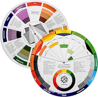 Unknown Creative Color Mixing Board & Wheel, Art Class Teaching Tool, Multicolor, Modern, Paper