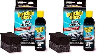 91411 Glass Stripper – Hard Water Spot Remover | Strips Coatings, Waxes, Oils & Road Film | Preps Windshields for Rain Repellent & Ceramic Coating – 4 Fl Oz (Pack of 2)