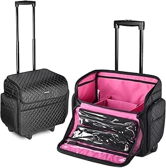 BYOOTIQUE Hair Tools Travel Bag Barber Soft Sided Backpack Large Capacity Hairstylist Supplies Storage Bag Salon Barber Shop Cosmetology, Black, Fuhold M