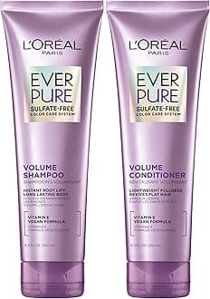 L'Oréal Paris EverPure Volume Sulfate Free Shampoo and Conditioner for Color-Treated Hair, 8.5 Ounce (Set of 2)