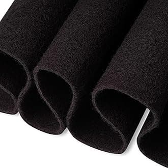 FabricLA Acrylic Felt Fabric | Soft, Non-Stiff Material | 72” Wide, 1.6mm Thick | Felt by The Yard for Crafts, Sewing, Padding & DIY Projects | 8 Yard (Black)