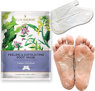 LuxaDerme Korean Peeling & Exfoliating Foot Mask for Baby Soft Feet | Removes Dry Skin & Hard Calluses | Hydrates Dry Feet (Pack of 1)